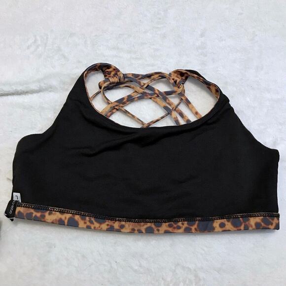 Onzie NWT Leopard Print Performance Sports Bra Women L - Picture 8 of 10